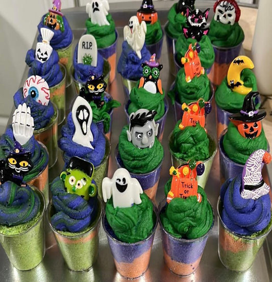 Halloween Bubble Frosting Bath Bomb Shots
